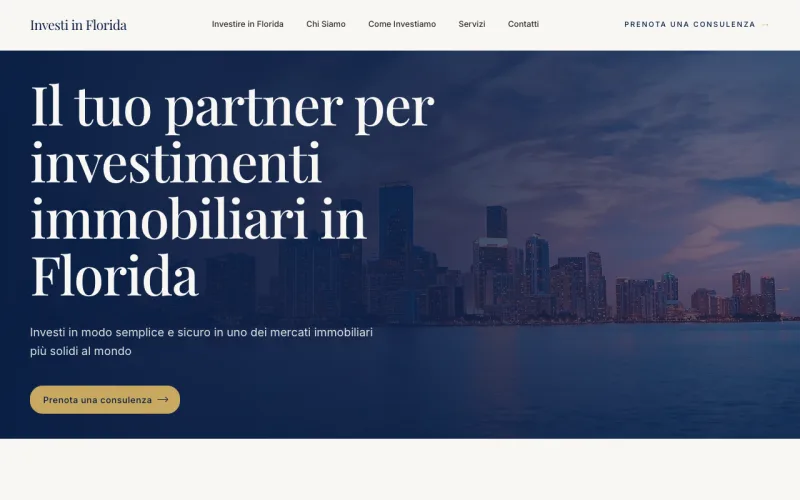 Anteprima del sito Investi in Florida