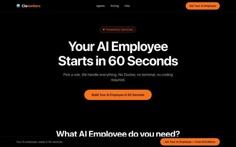 Anteprima del sito Claworkers